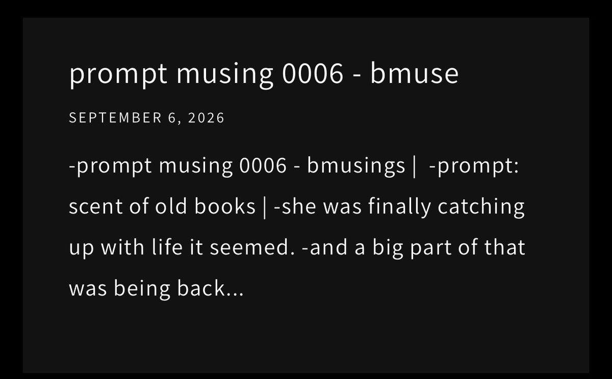 downloadable - prompt musing 0006